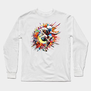 Skateboard Sport Game Champion Competition Abstract Long Sleeve T-Shirt